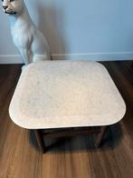 Bij zet tafel met marmeren blad, Minder dan 55 cm, Rond, Zo goed als nieuw, Ophalen