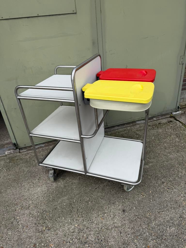 Rvs verrijdbare bedrijf kar, Ophalen