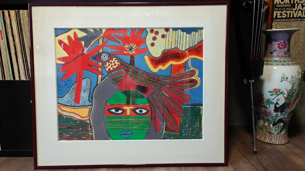 Corneille Litho 1986, Antiek en Kunst, Ophalen