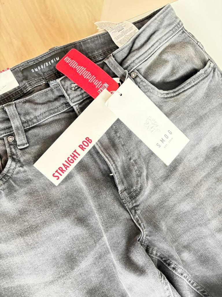 Smog denim Jeans straight, Kleding | Heren, Ophalen of Verzenden, Nieuw, Grijs, W32 (confectie 46) of kleiner