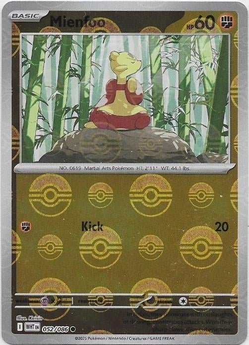 White Flare,  Mienfoo [pokeball] 52/86, Verzenden, Nieuw, Losse kaart