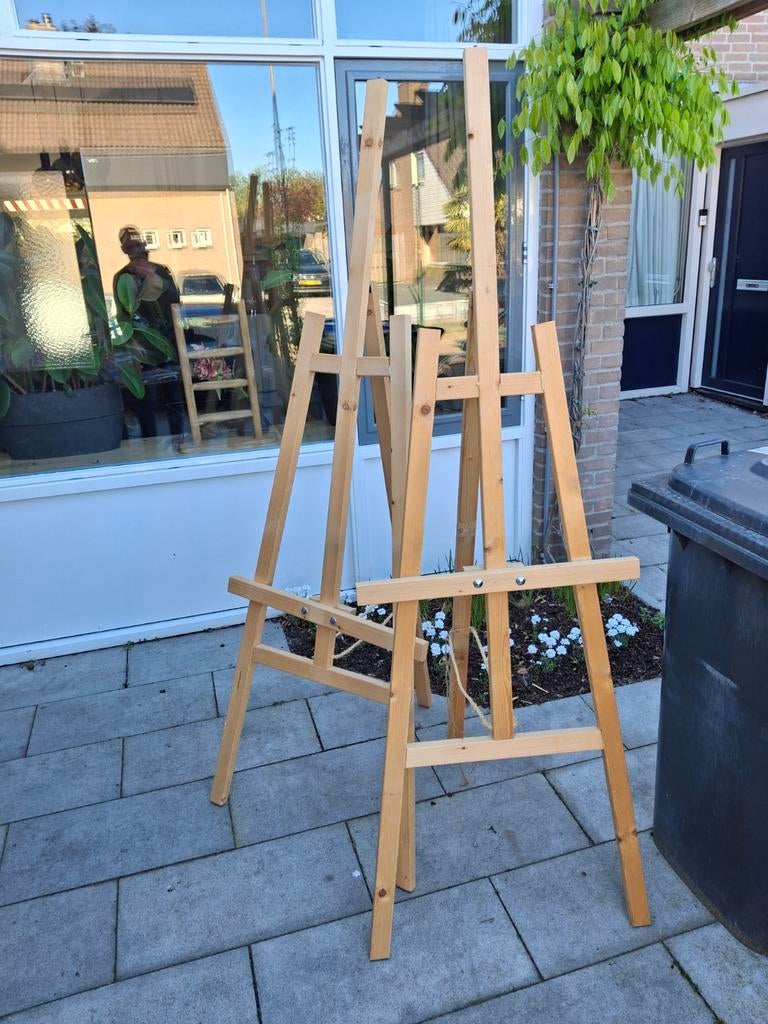 Schildersezels - Set van 2 houten ezels, Ophalen of Verzenden, Zo goed als nieuw, Ezel