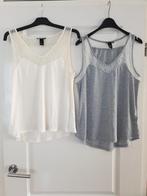 Top grijs en gebroken wit met kant maat S van H&M, H&M, Wit, Nieuw, Ophalen of Verzenden