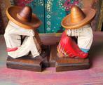 Vintage/Folk Art/Mexico/Houtsnijwerk/Beeld/Boekensteun, Antiek en Kunst, Ophalen of Verzenden