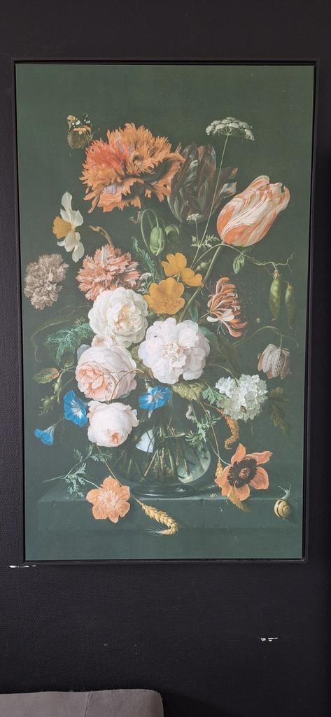Schilderij bloemen boeket canvas look 118x70cm, Antiek en Kunst, Kunst | Schilderijen | Klassiek, Ophalen