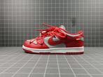 Nike Dunk Low | Off-White University Red, Nike SB, Overige kleuren, Nieuw, Ophalen of Verzenden