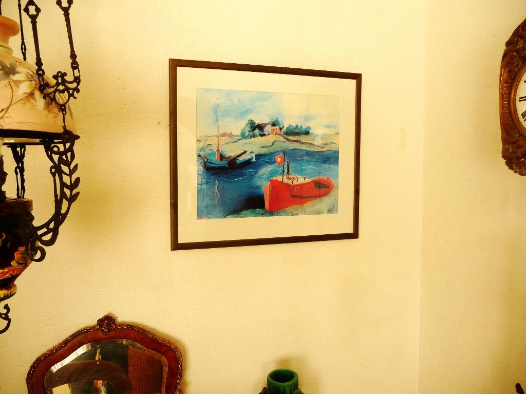 Een fraaie koppermaandagprent v. Jan Wiegers Groninger Ploeg, Ophalen of Verzenden