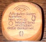 Religieuze houten grote dobbelsteen met mooie tekst, Ophalen of Verzenden