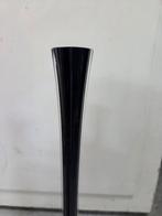 Zwarte glazen hoge vaas, Ophalen of Verzenden