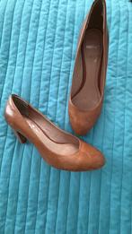 Manfield lederen pumps bruin/camel in perfect staat maat 37, Pumps, Bruin, Ophalen of Verzenden, Zo goed als nieuw