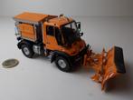 Vintage Schuco MERCEDES UNIMOG SNEEUWSCHUIVER + ZOUTSTROOIER, Hobby en Vrije tijd, Modelauto's | 1:32, Ophalen of Verzenden, Zo goed als nieuw
