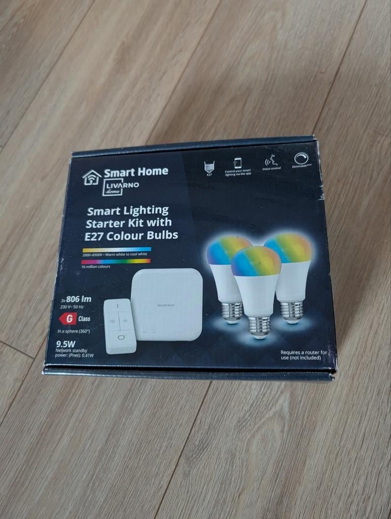 Livarno Smart Lighting Starter Kit E27 WiFi Lampen, Huis en Inrichting, Led-lamp, 60 watt of meer, Nieuw, E27 (groot)