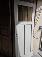 Witte binnendeur met glas - 78 x 211 cm, Doe-het-zelf en Verbouw, Gebruikt, Minder dan 80 cm, Binnendeur, Ophalen of Verzenden