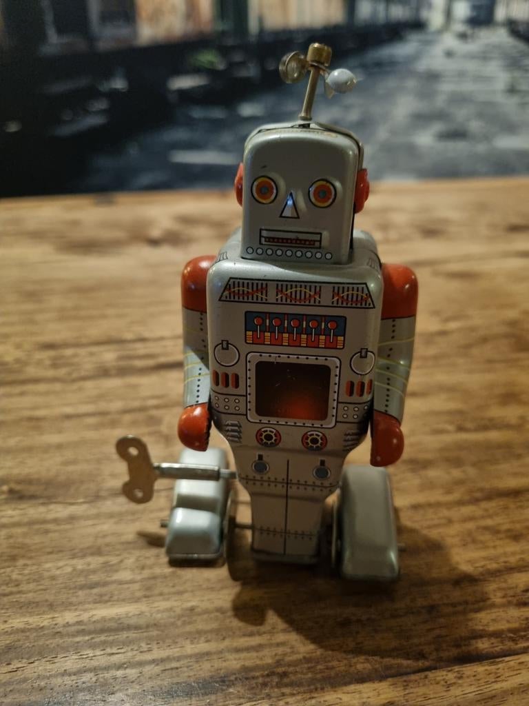 Vintage Opwindbare Blikken Robot Speelgoed, Ophalen of Verzenden