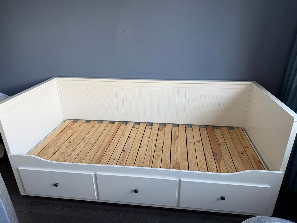 IKEA Hemnes uitschuifbed met 3 lades, Ophalen, Gebruikt, Wit, 80 cm