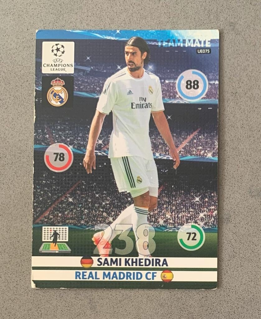 Panini ADRENALYN EURO 2014 SAMI KHEDIRA Real Madrid, Ophalen of Verzenden, Gebruikt, Buitenlandse clubs, Poster, Plaatje of Sticker