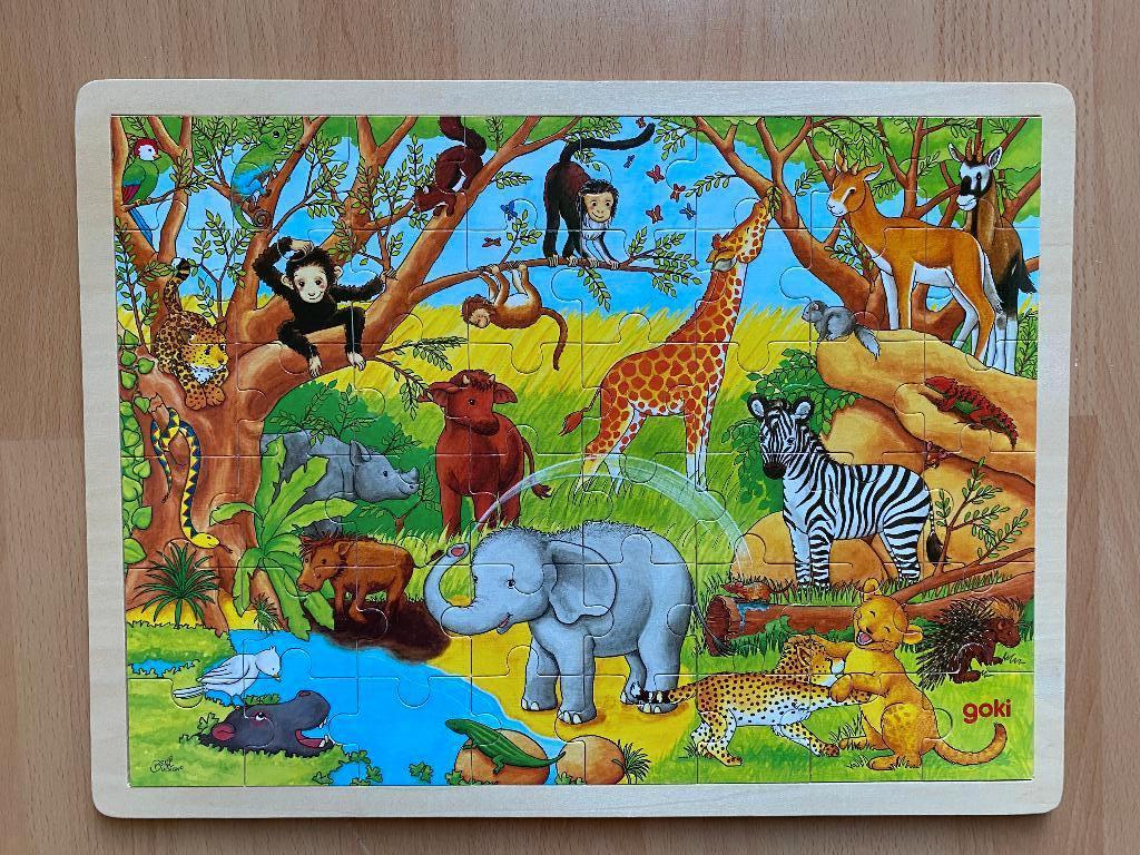 Goki houten puzzel, Ophalen of Verzenden, Zo goed als nieuw