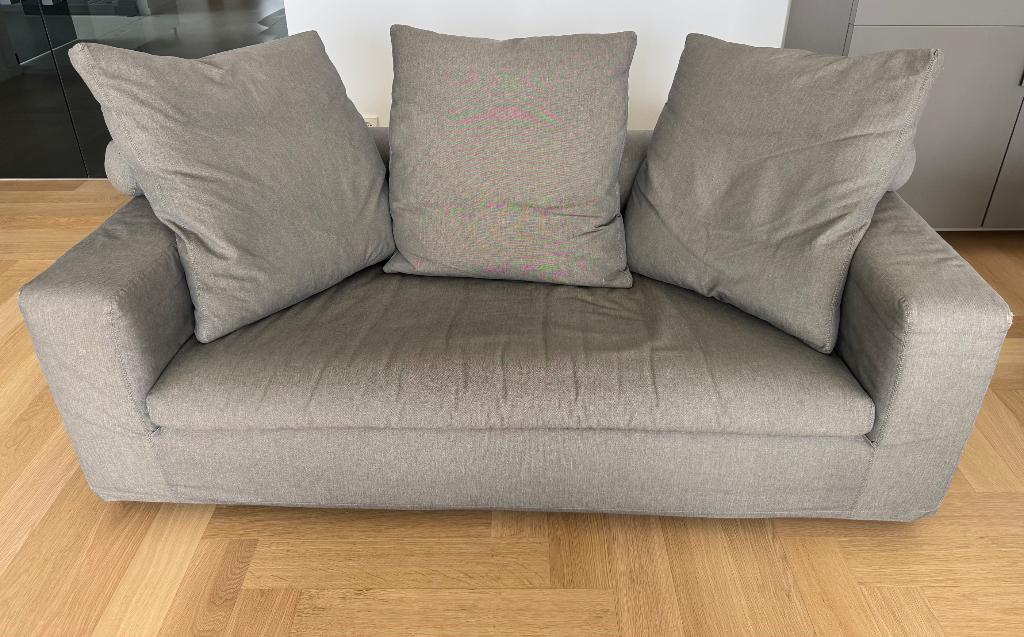 Italiaanse 2-zits design bank van Flexform, Huis en Inrichting, Banken | Bankstellen, Ophalen, Gebruikt, 150 tot 200 cm, Tweepersoons