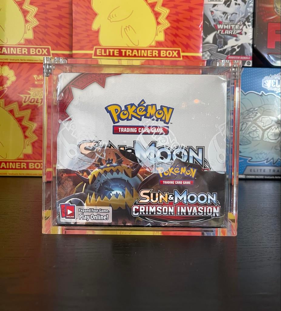 Pokémon Sun & Moon Crimson Invasion Booster Box Acryl, Hobby en Vrije tijd, Verzamelkaartspellen | Pokémon, Ophalen, Nieuw, Boosterbox