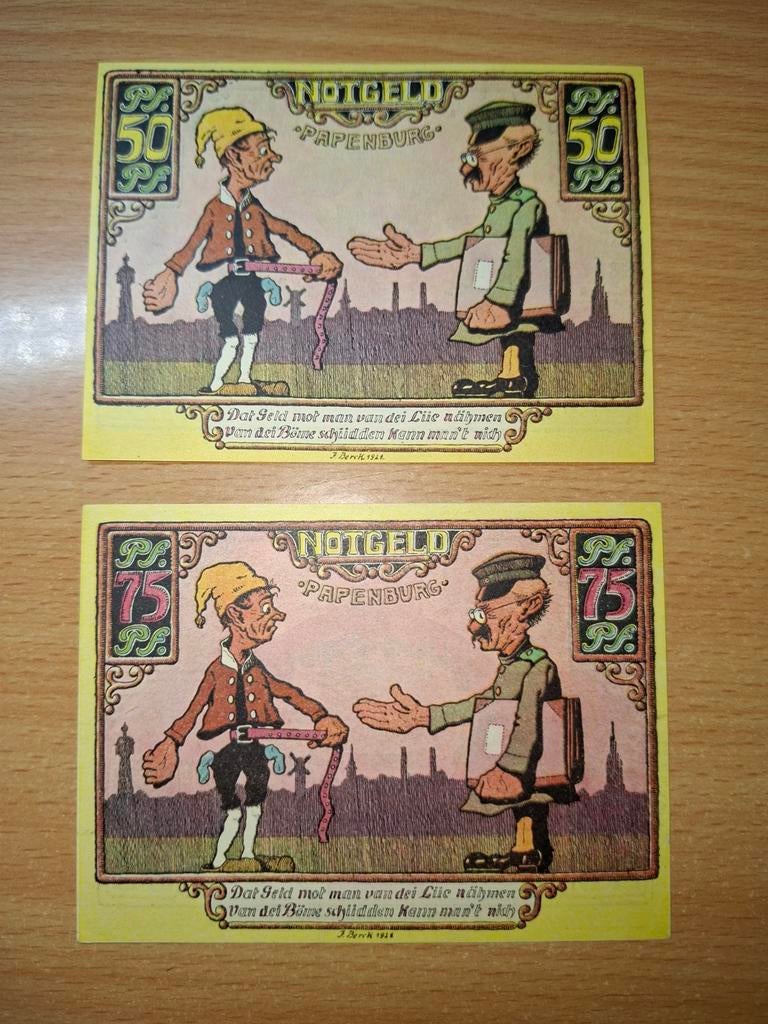 Duits Notgeld Papenburg Noodgeld, Postzegels en Munten, Bankbiljetten | Europa | Niet-Eurobiljetten, Ophalen of Verzenden, Duitsland