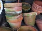 Terracotta potten dikke kwaliteit mooi patina 23w-21h Miekje, ., Rond, Ophalen of Verzenden, .