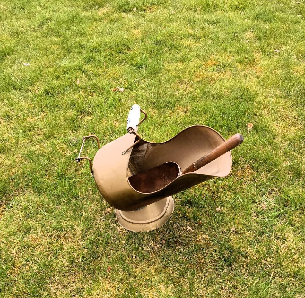 Oude kolenemmer + schop in koper, Ophalen of Verzenden