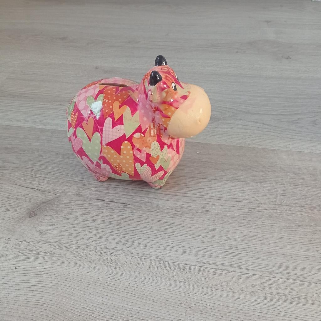 omme Pidou Spaarpot Koe Bella Medium, Ophalen of Verzenden, Zo goed als nieuw, Steen, Aardewerk of Keramiek, Dier