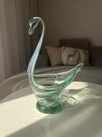 Vintage Murano Glazen Zwaan Schaal - Groen, Antiek en Kunst, Antiek | Glas en Kristal, Ophalen of Verzenden