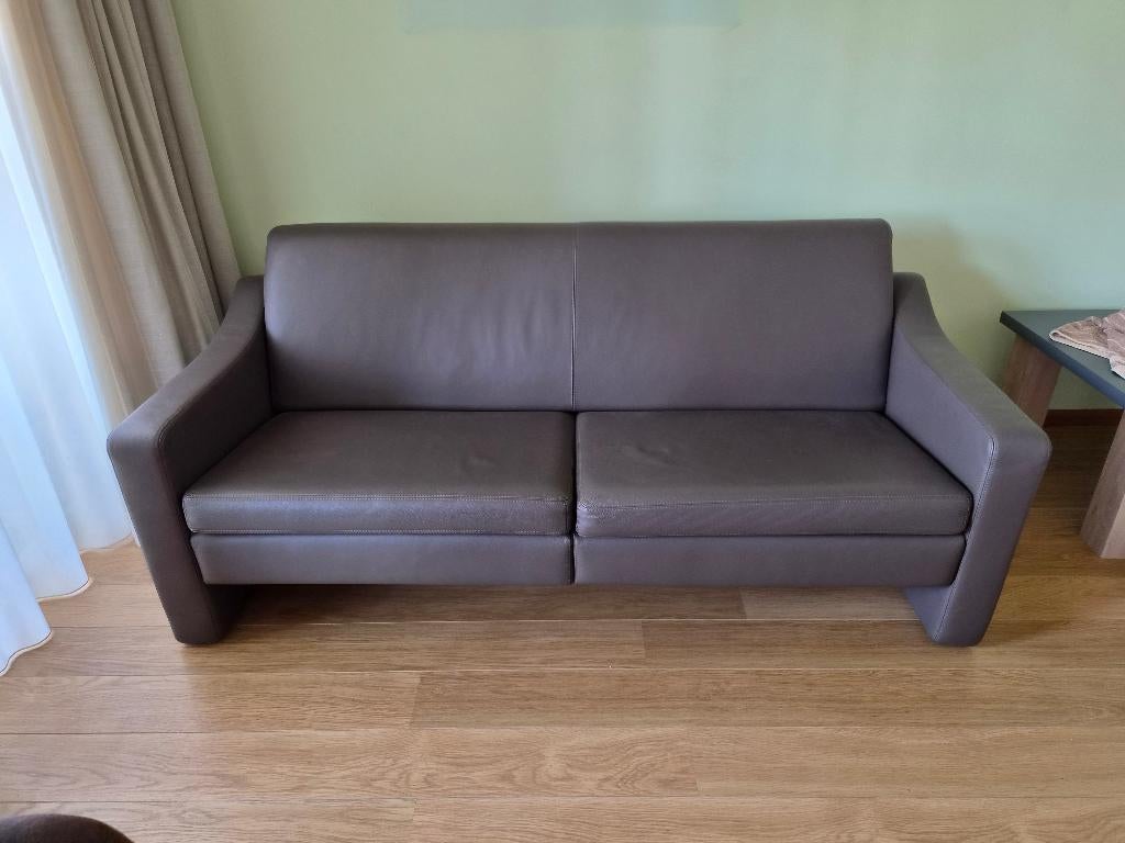 Lederen bank " novastyle", Ophalen, Minder dan 75 cm, 150 tot 200 cm, Driepersoons