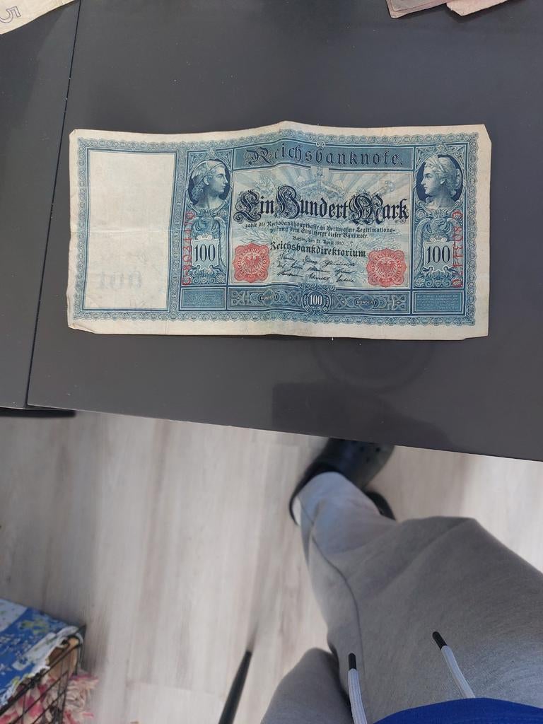 Zeldzaam 100 Mark biljet uit 1910 - Duitse Reichsbanknote, Postzegels en Munten, Bankbiljetten | België, Los biljet, Ophalen of Verzenden