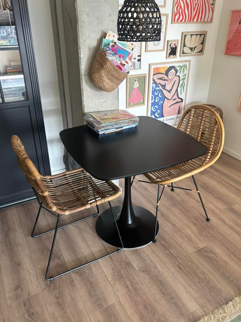 Eettafel, Ophalen, Kunststof, 50 tot 100 cm, Vierkant