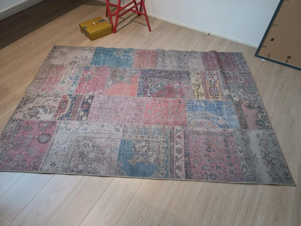 Multicolor Patchwork Vloerkleed 160x230 cm, Huis en Inrichting, Ophalen, Gebruikt, Overige kleuren, 150 tot 200 cm