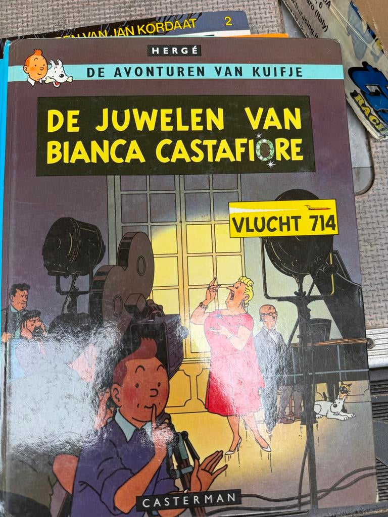 Diverse oude stripboeken: Kuifje, Enterprise, Manus de Speur, Meerdere stripboeken, Ophalen of Verzenden, Gelezen