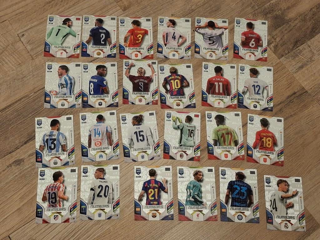 Panini FIFA 365 Adrenalyn Aura Numbers 2025/2026 oa Lamine, Ophalen of Verzenden, Nieuw, Buitenlandse clubs, Poster, Plaatje of Sticker