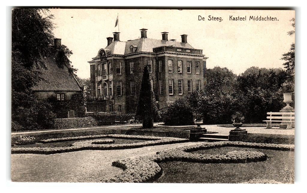 De Steeg, Kasteel Middachten, Verzenden, 1920 tot 1940, Gelopen, Gelderland