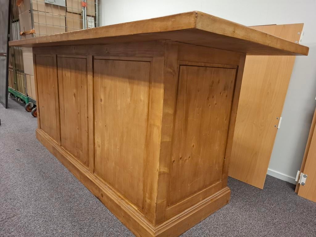 Kassa toonbank grenen hout, Ophalen, Gebruikt