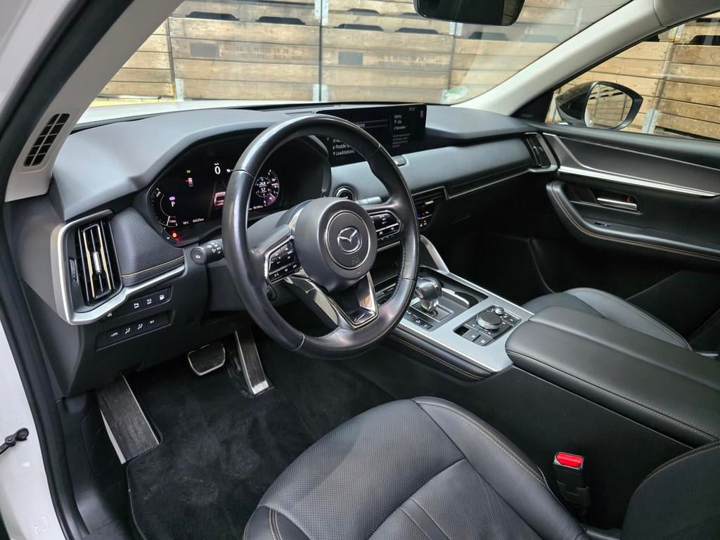 Mazda CX-60 2.5 e-SkyActiv PHEV Homura 360 Pano LED Leder Ca, Automaat, Gebruikt, 2500 kg, Wit