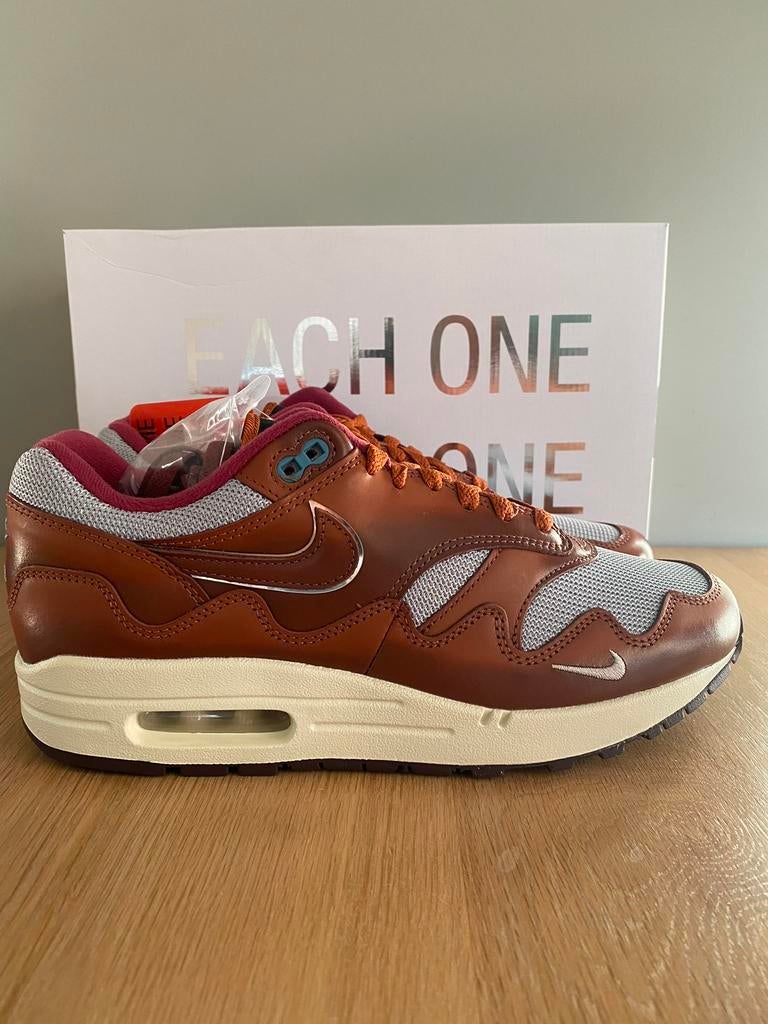 Nike Air Max 1 Patta Dark Russet EU 42 | US 8.5, Overige kleuren, Nieuw, Ophalen of Verzenden, Sneakers of Gympen