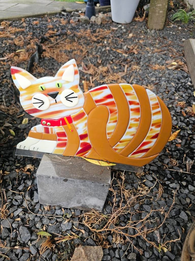 Kat van gefused glas, Ophalen of Verzenden, Nieuw