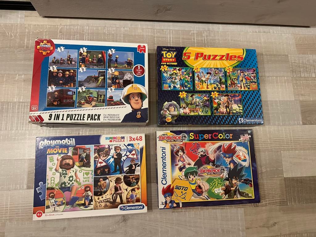 Diverse kinderpuzzels 4 dozen met 18 puzzels totaal, Ophalen of Verzenden, Gebruikt, Jongen of Meisje