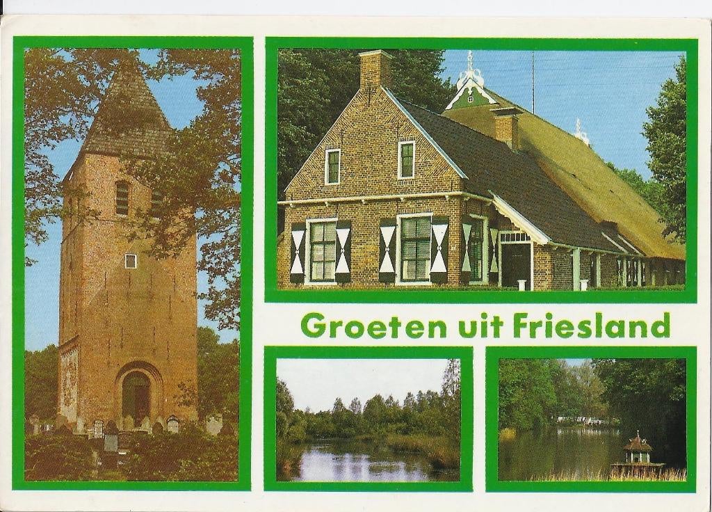 Pa126 Gelopen ansichtkaart Friesland, Verzamelen, Ansichtkaarten | Nederland, Ophalen of Verzenden, 1980 tot heden, Gelopen, Friesland