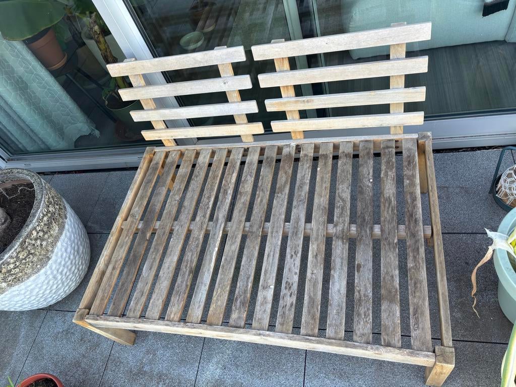 Pallet Tuinset (bank) - Ophalen bij Blaak Rotterdam, Gebruikt, Hout, Ophalen, 2 zitplaatsen
