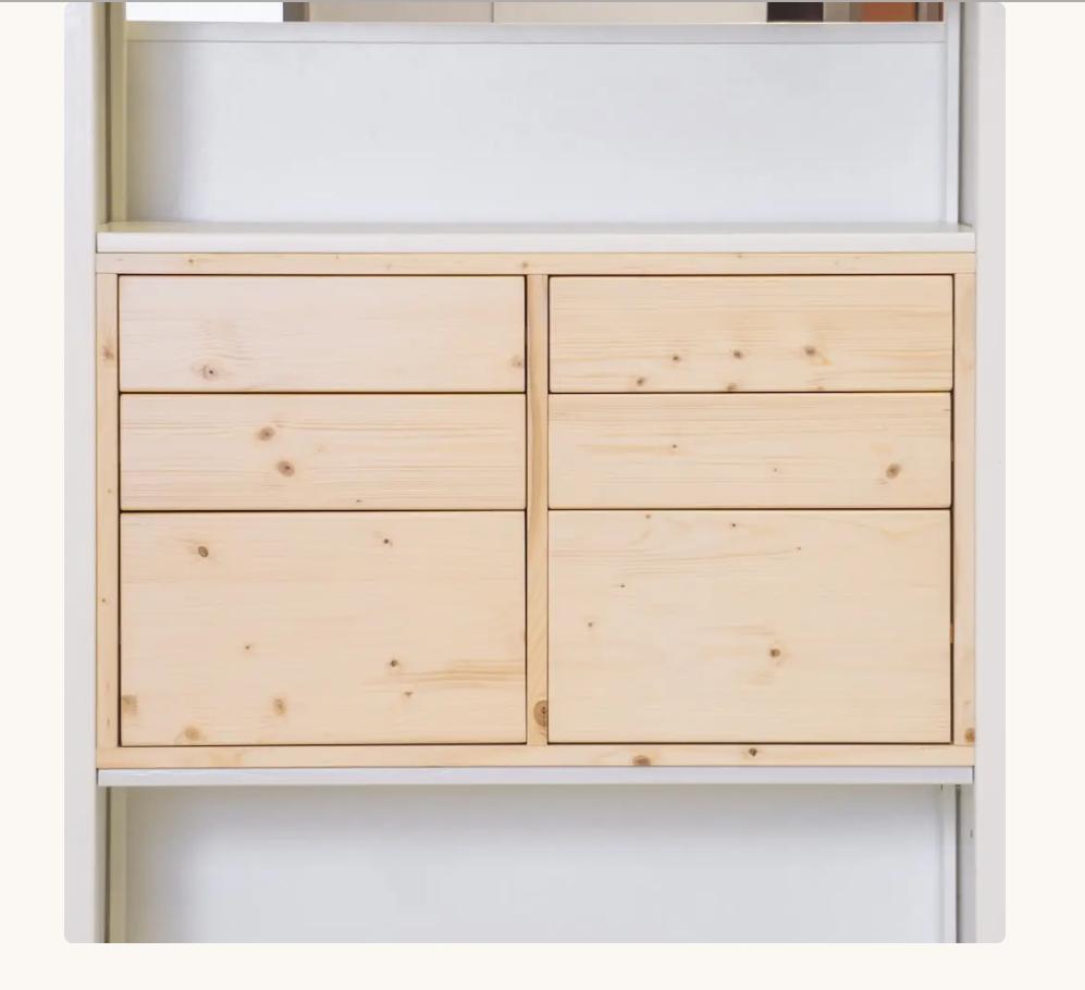 Lundia ladenblok 80x40 blank gelakt in nette staat, Ophalen, Gebruikt