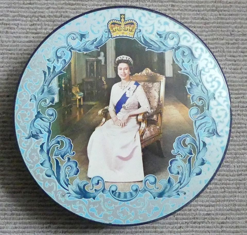 Queen Elizabeth II silver jubilee blik Jamesons chocolates, Verzamelen, Ophalen of Verzenden, Gebruikt, Buitenland, Overige typen