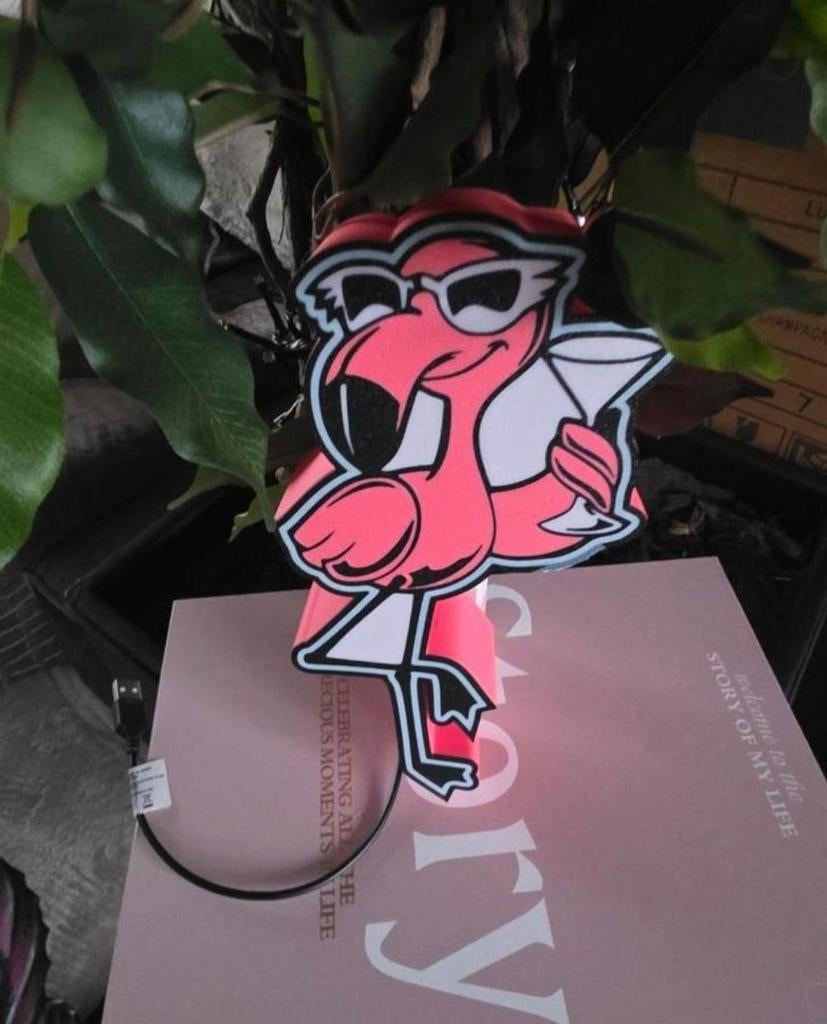 Neon Flamingo Feestdecoratie - Verlichte Flamingo, Ophalen of Verzenden, Zo goed als nieuw, Versiering, Verjaardag