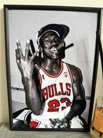 Michael Jordan Vintage Stijl Poster Ingelijst 21x30cm, Ophalen of Verzenden, Gebruikt, Foto of Poster, Minder dan 50 cm