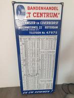 Vintage Rotterdans emaile banden spannings bord, Ophalen of Verzenden