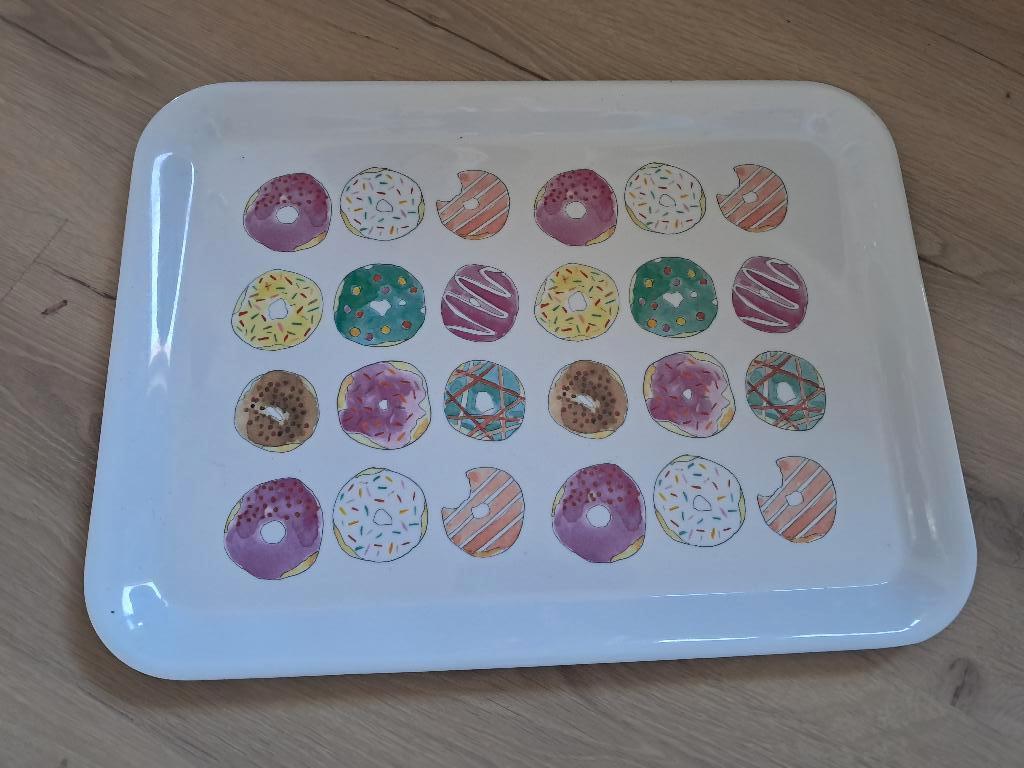 Dienblad donuts Hema, Ophalen of Verzenden, Zo goed als nieuw, Rechthoekig, Kunststof