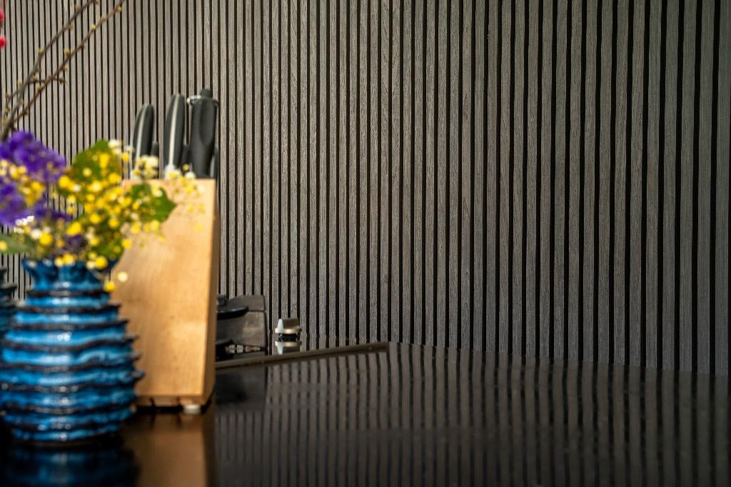 Akoestische wandpanelen - Akupanel - lattenwand - wandpaneel, Paneldeal, 260 cm, Hout, Nieuw