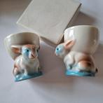 Oude vintage eierdopjes paashaas hazen Germany gemerkt, Antiek en Kunst, Verzenden